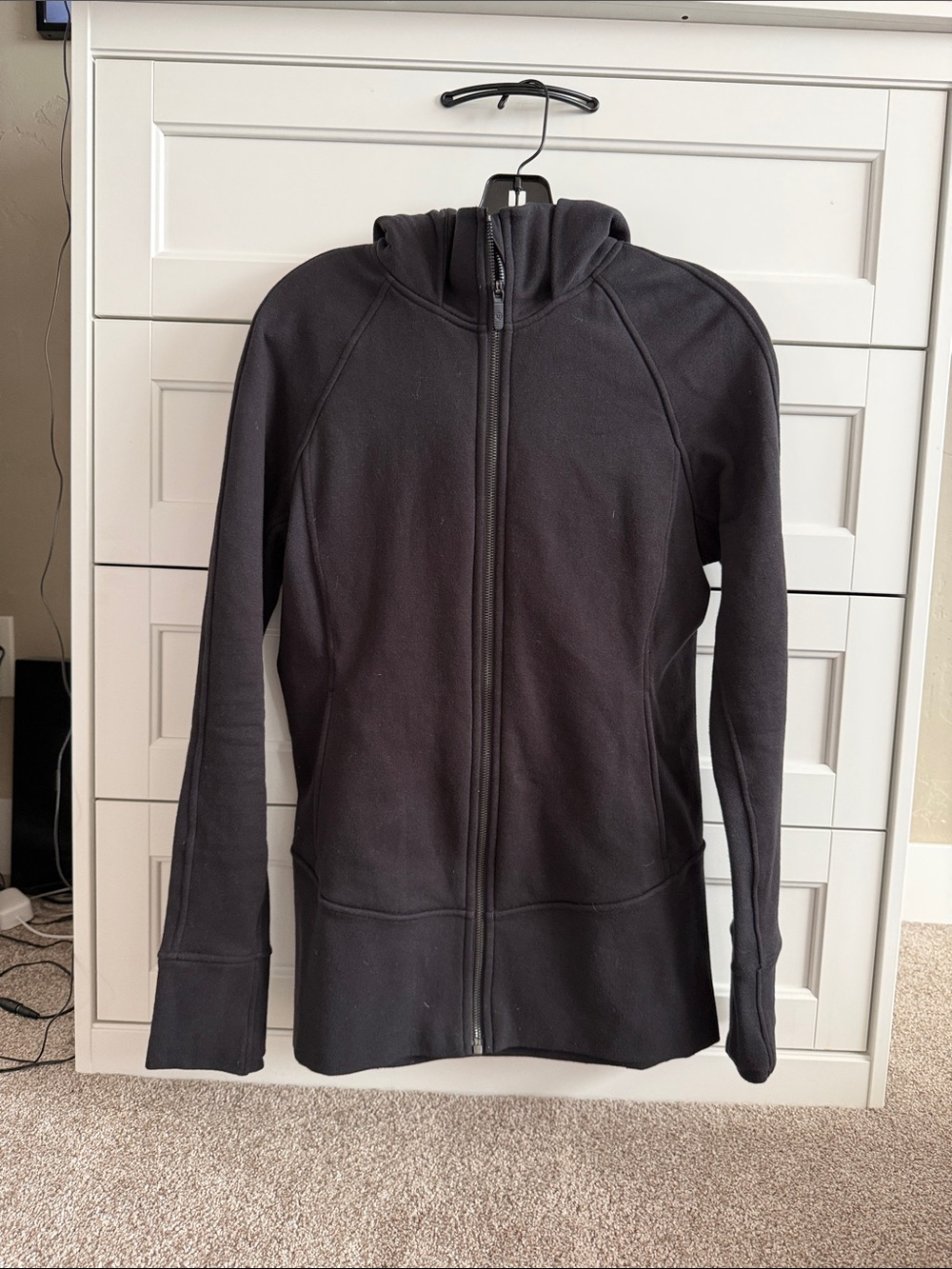 lululemon athletica Black Full-Zip Hooded Bomber Jacket